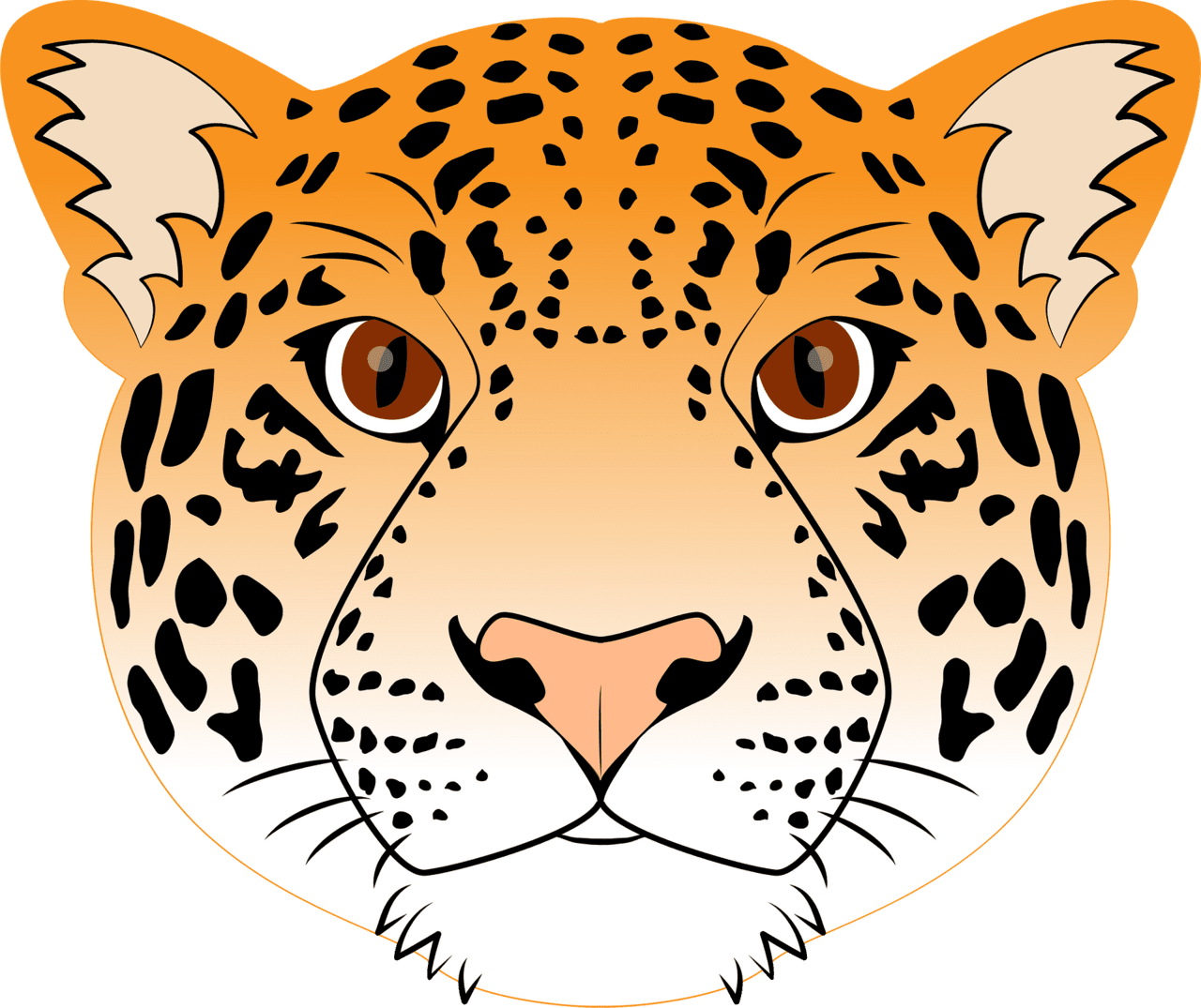 Jaguar face vector clipart images