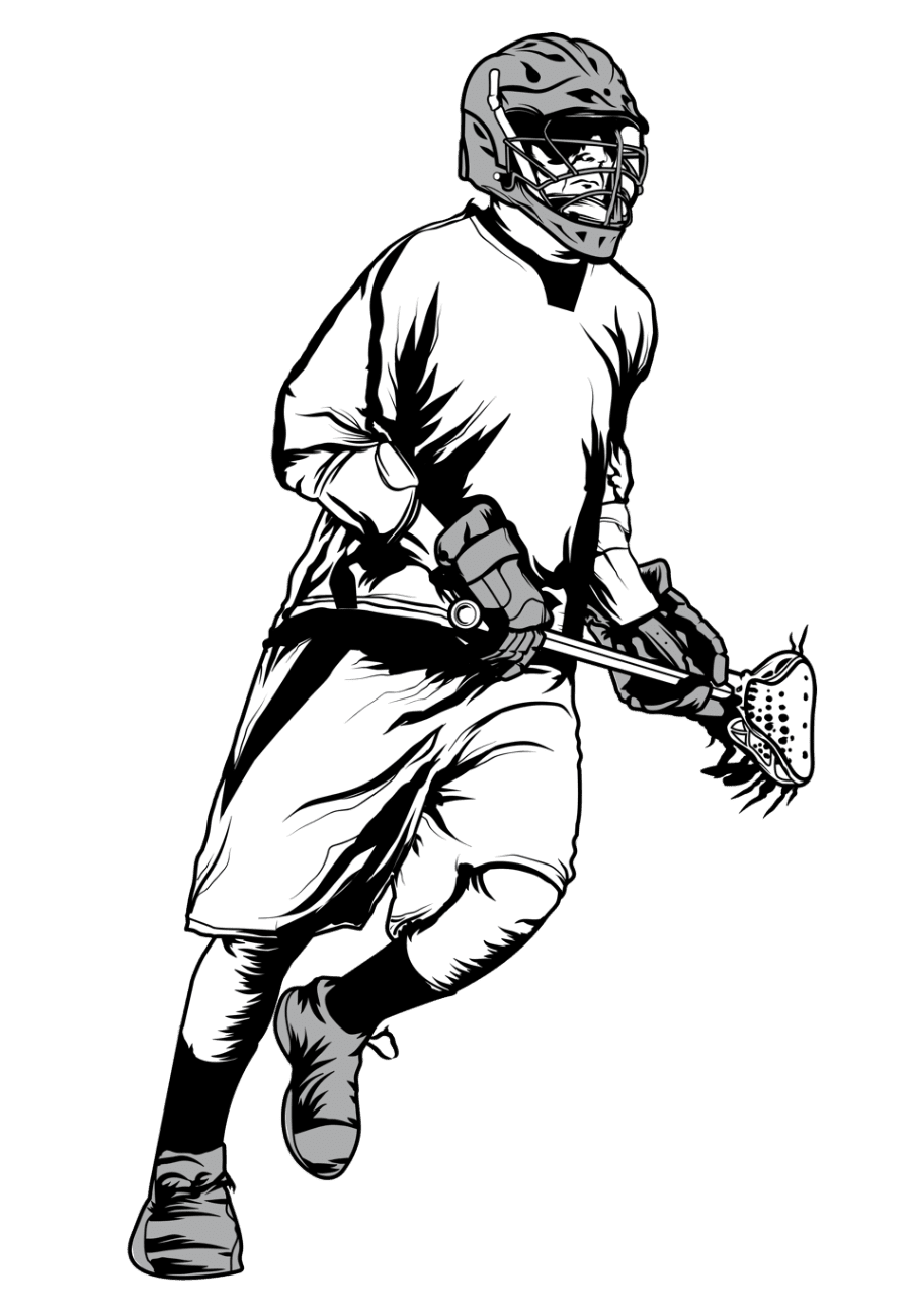 Men lacrosse player vector art create adrenaline clipart