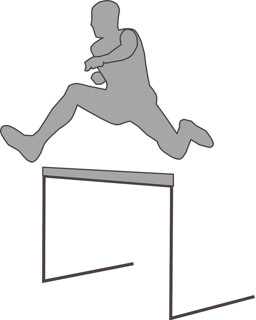 Hurdle jump vector art graphics clipart