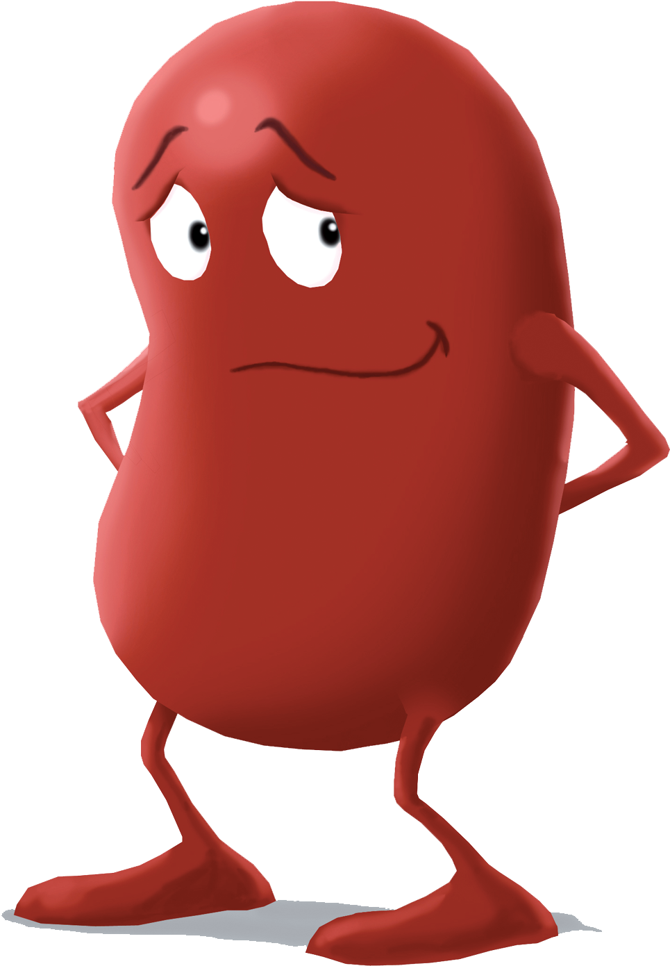 Worried kidney character clipart picture