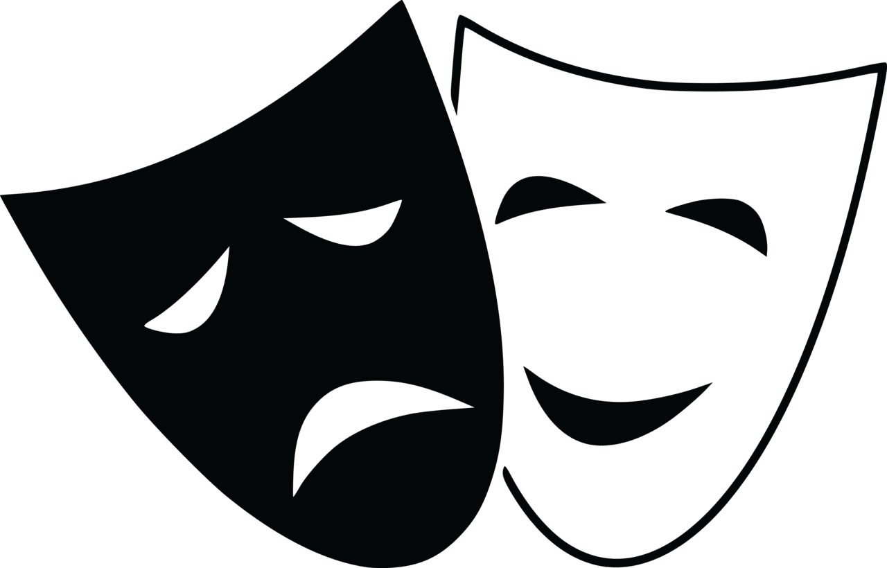 Clipart of theater mask edy and tragedy image with no background