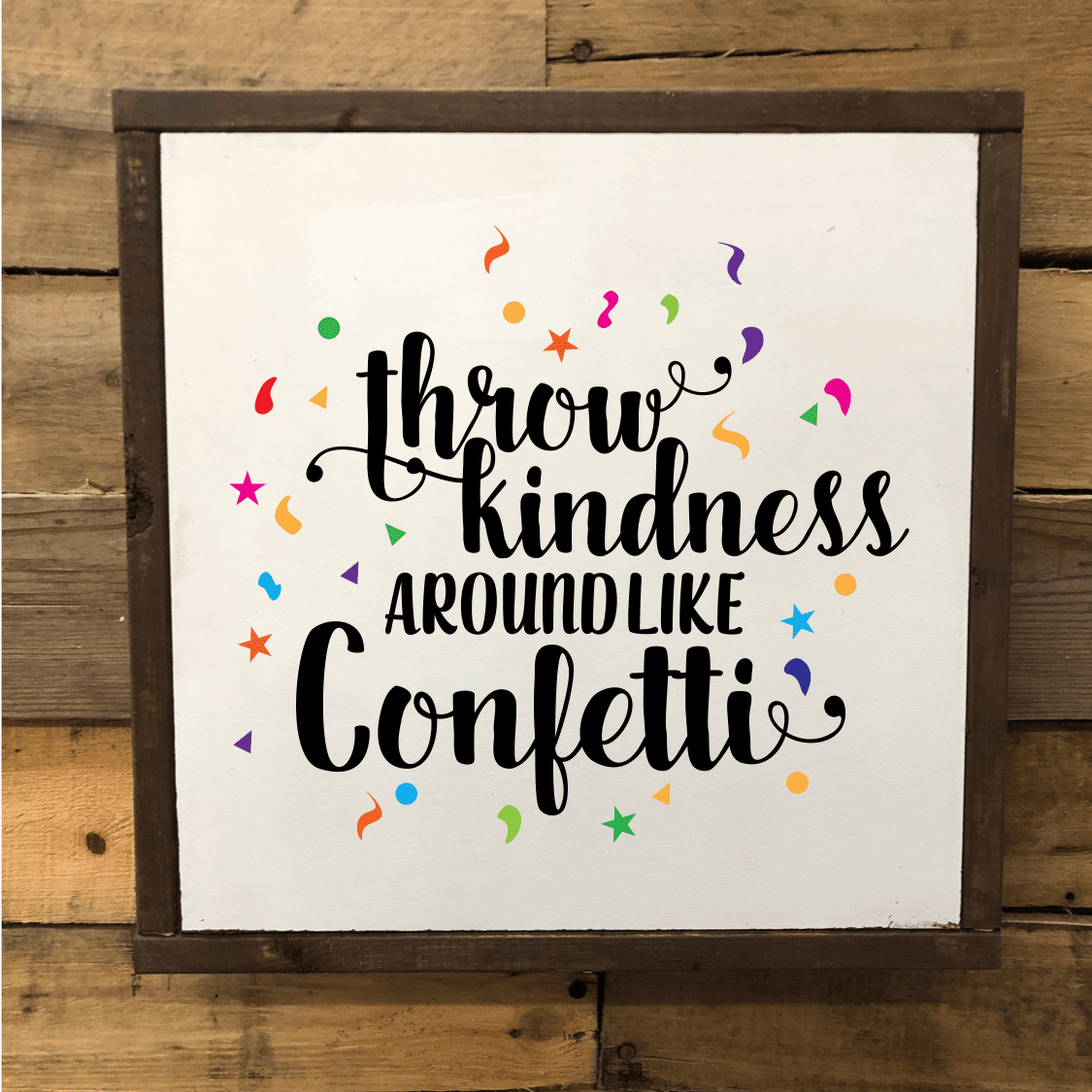 Throw kindness around like confetti diy workshop clipart clip art