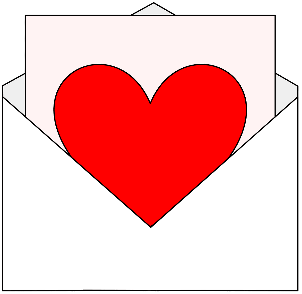 Love is card heart vector graphic clipart