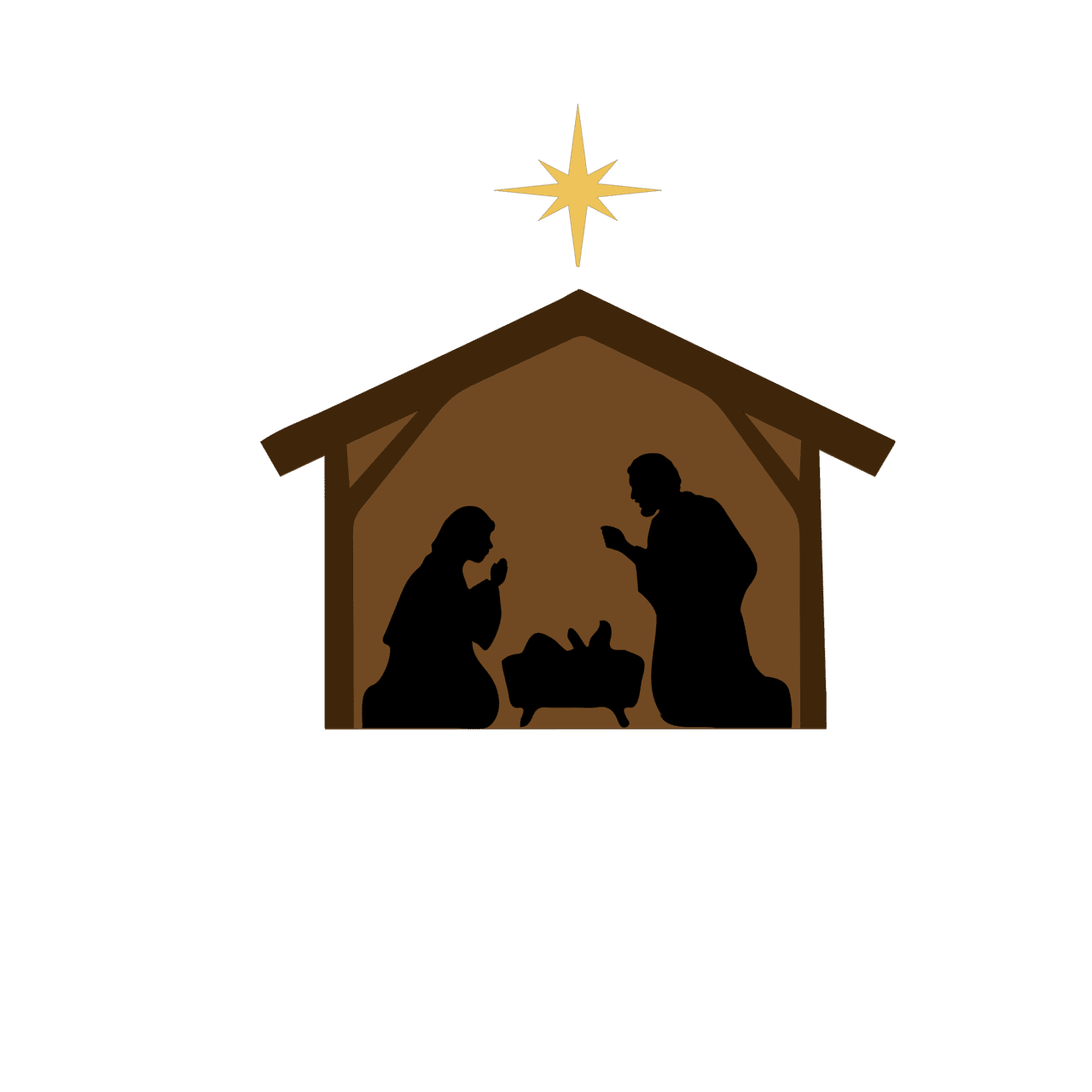 Manger scene clipart image