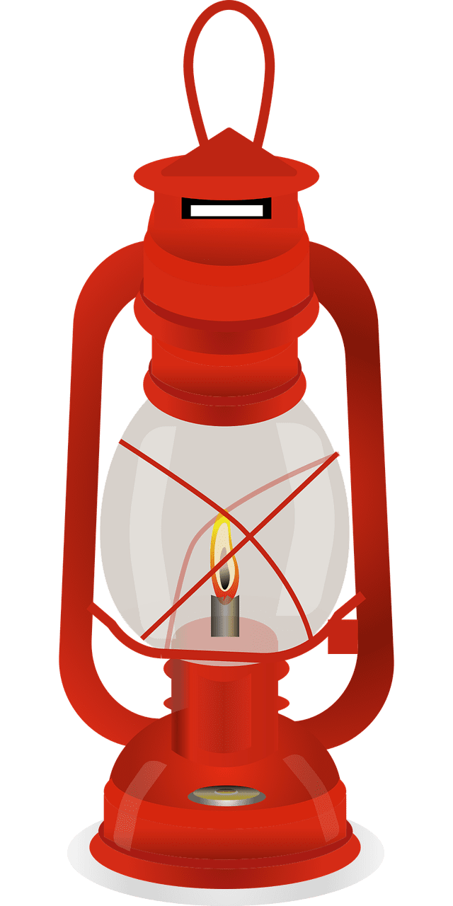 Kerosene lamp oil lantern vector graphic clipart