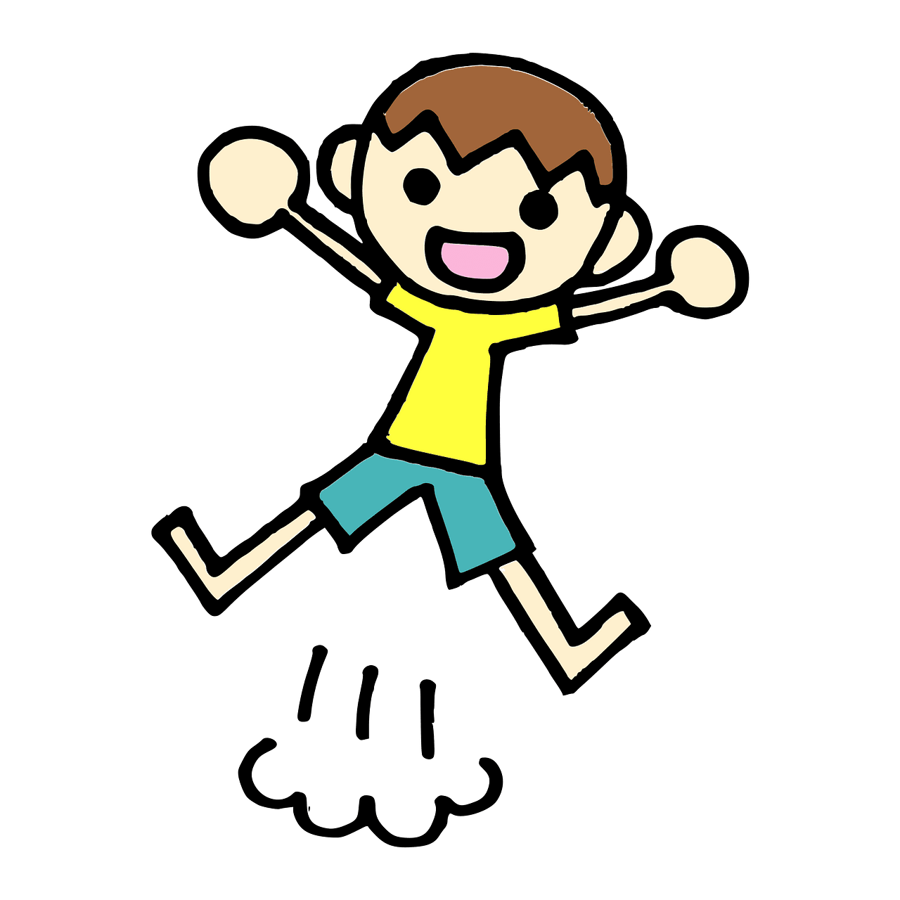 Little boy is jump ing vector clipart images