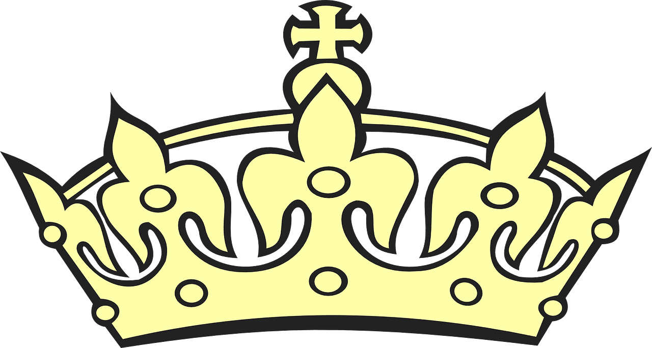King crown tiara yellow queen image from clipart