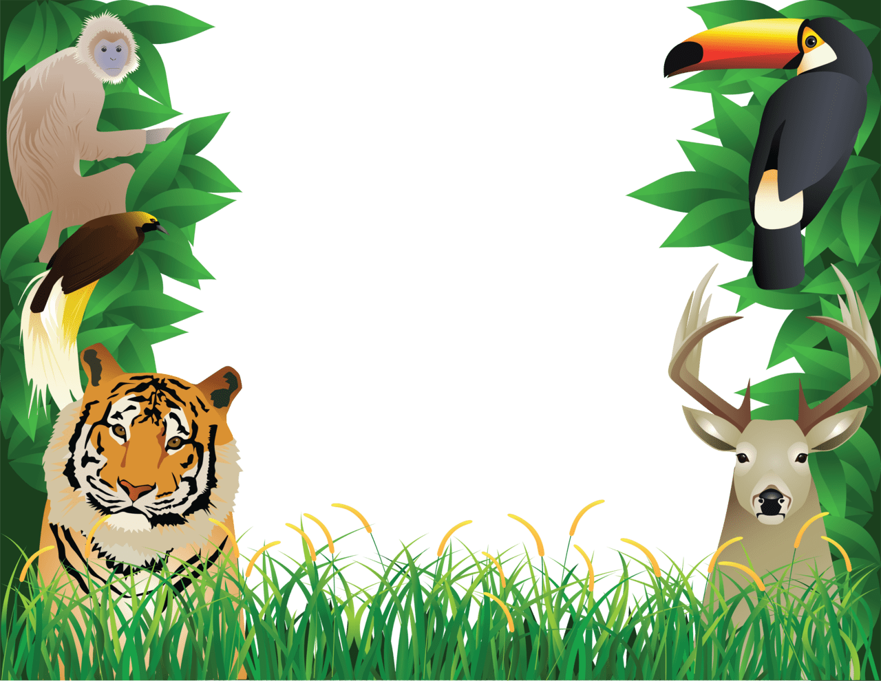 Jungle animal background clipart photo frame hd full size image
