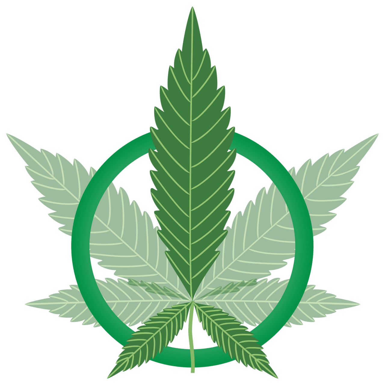 Marijuana leaf green vector clipart images