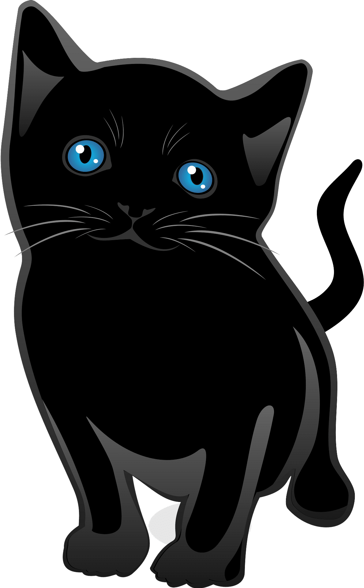 Black kitten vector clipart images