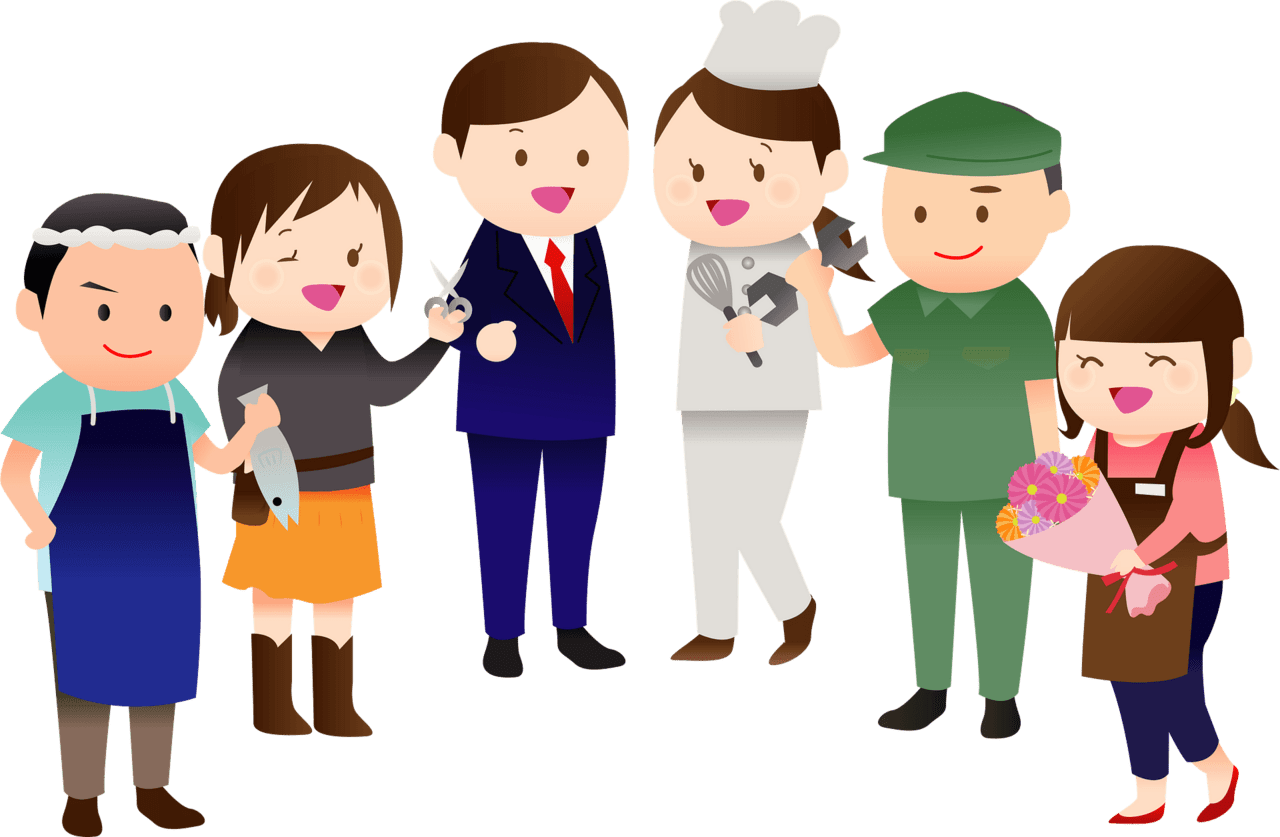 Job people with different professions vector clipart images