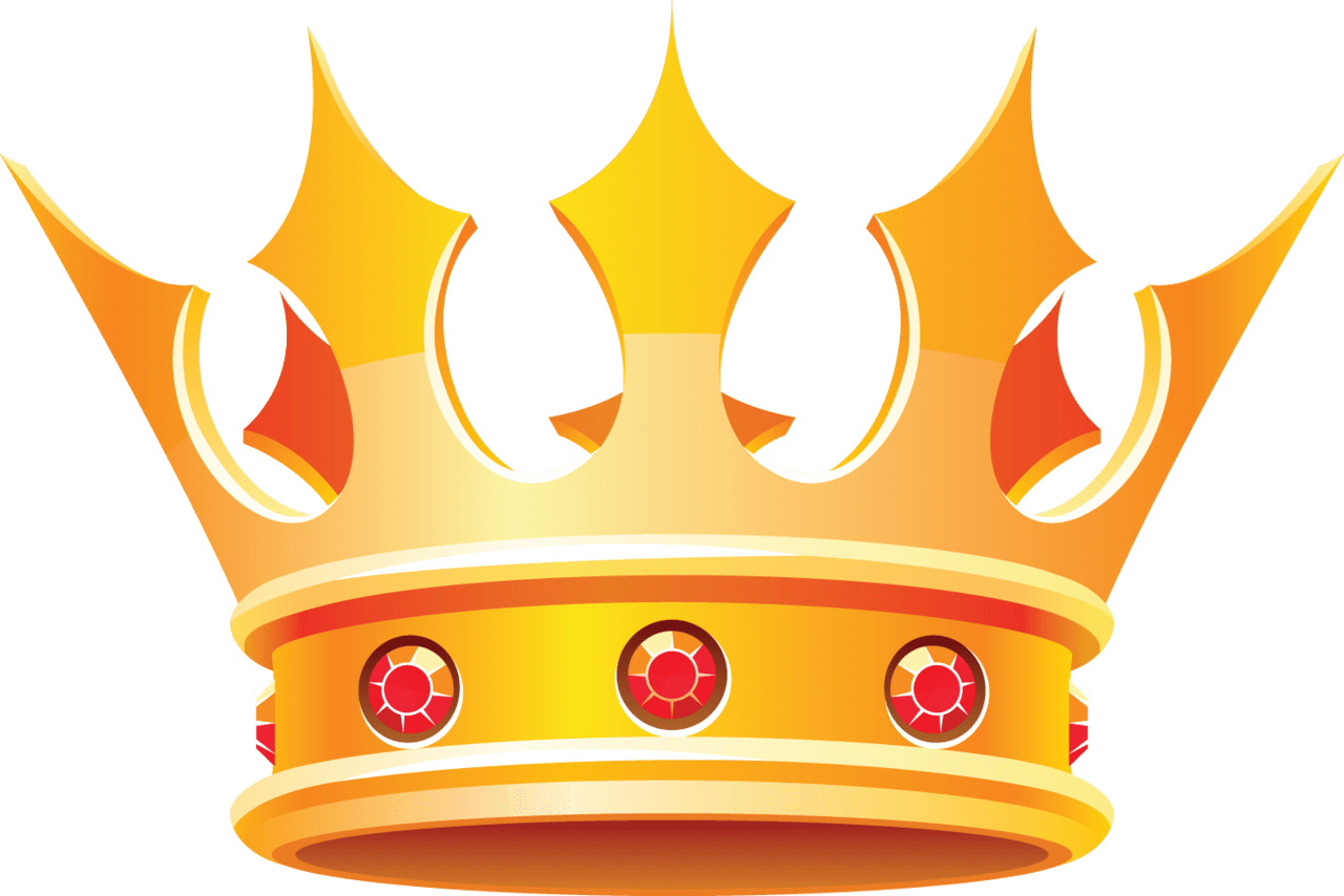 King crown pin page clipart image