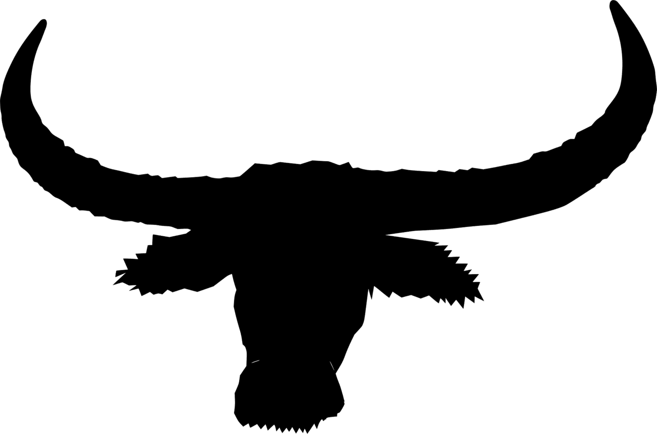 Longhorn head vector silhouettes clipart