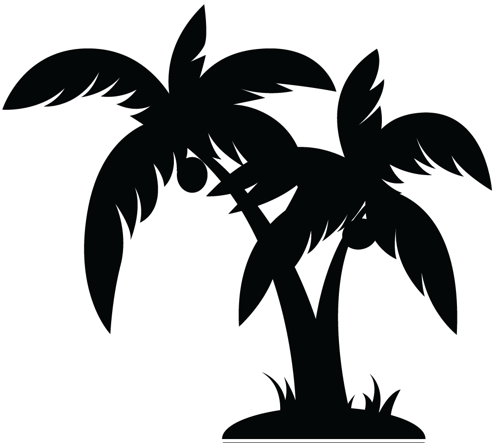 Imagery palm tree black images vector clipart line