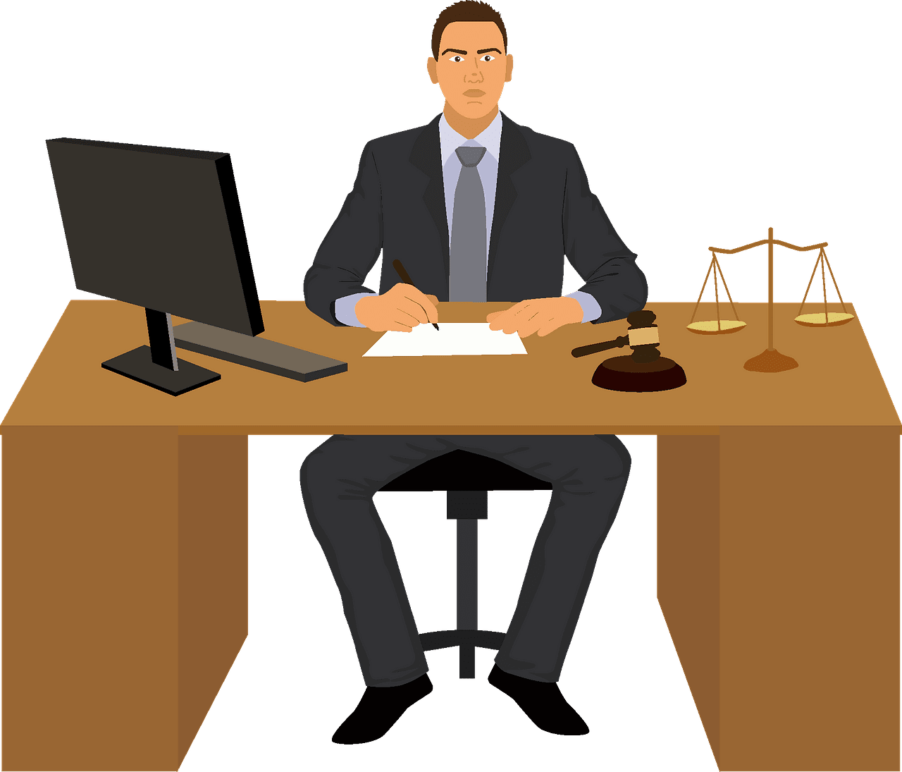 Lawyer vector clipart images 3