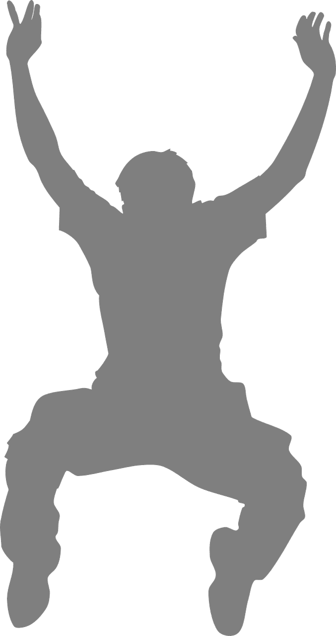 Photo of jump ing joy fun man from clipart