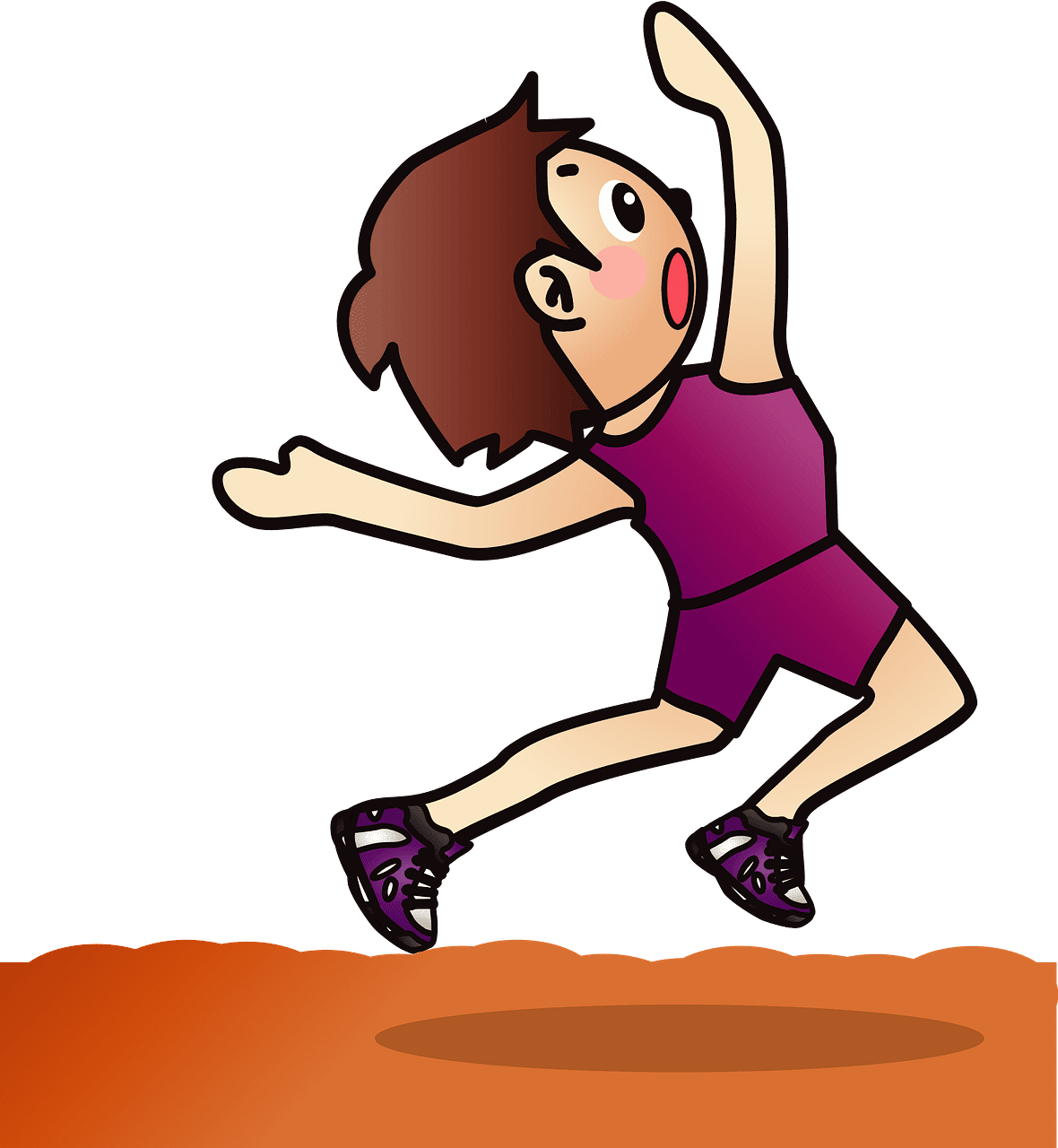 Long jump vector clipart images