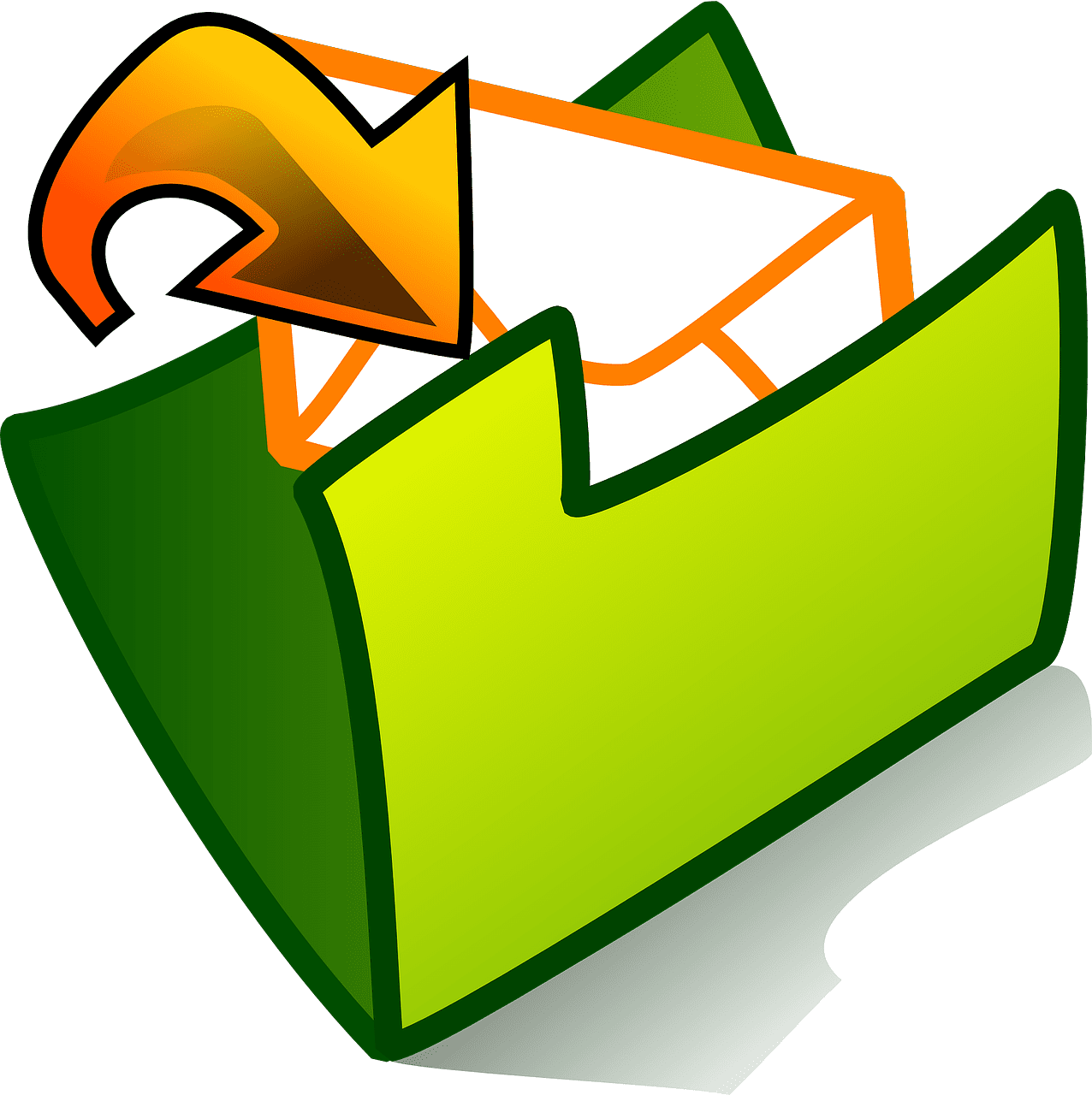 Mailing envelope mail folder vector graphic clipart