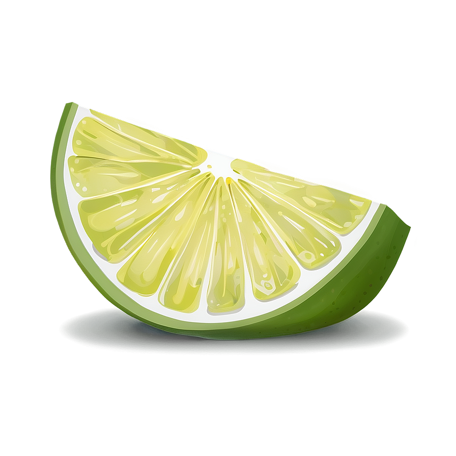 Lime slice clipart vector