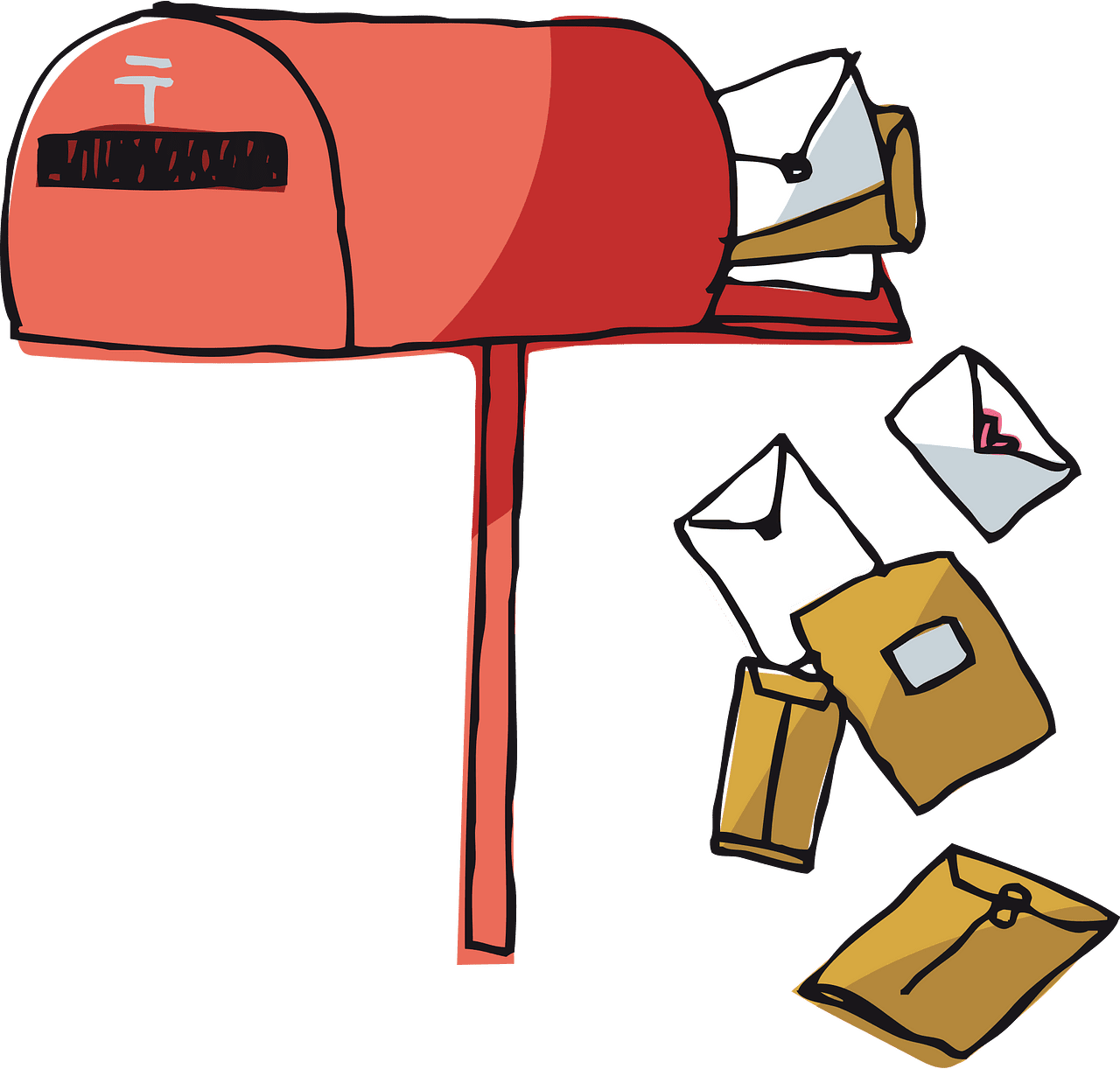 Mailing mailbox vector clipart images