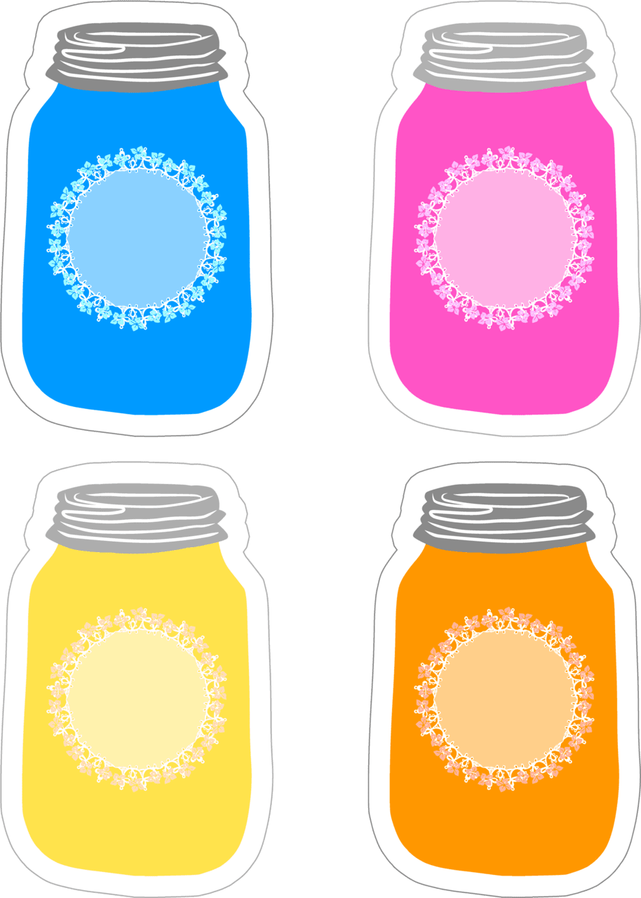 Cute printable mason jar labels hang tags blank lid clipart background