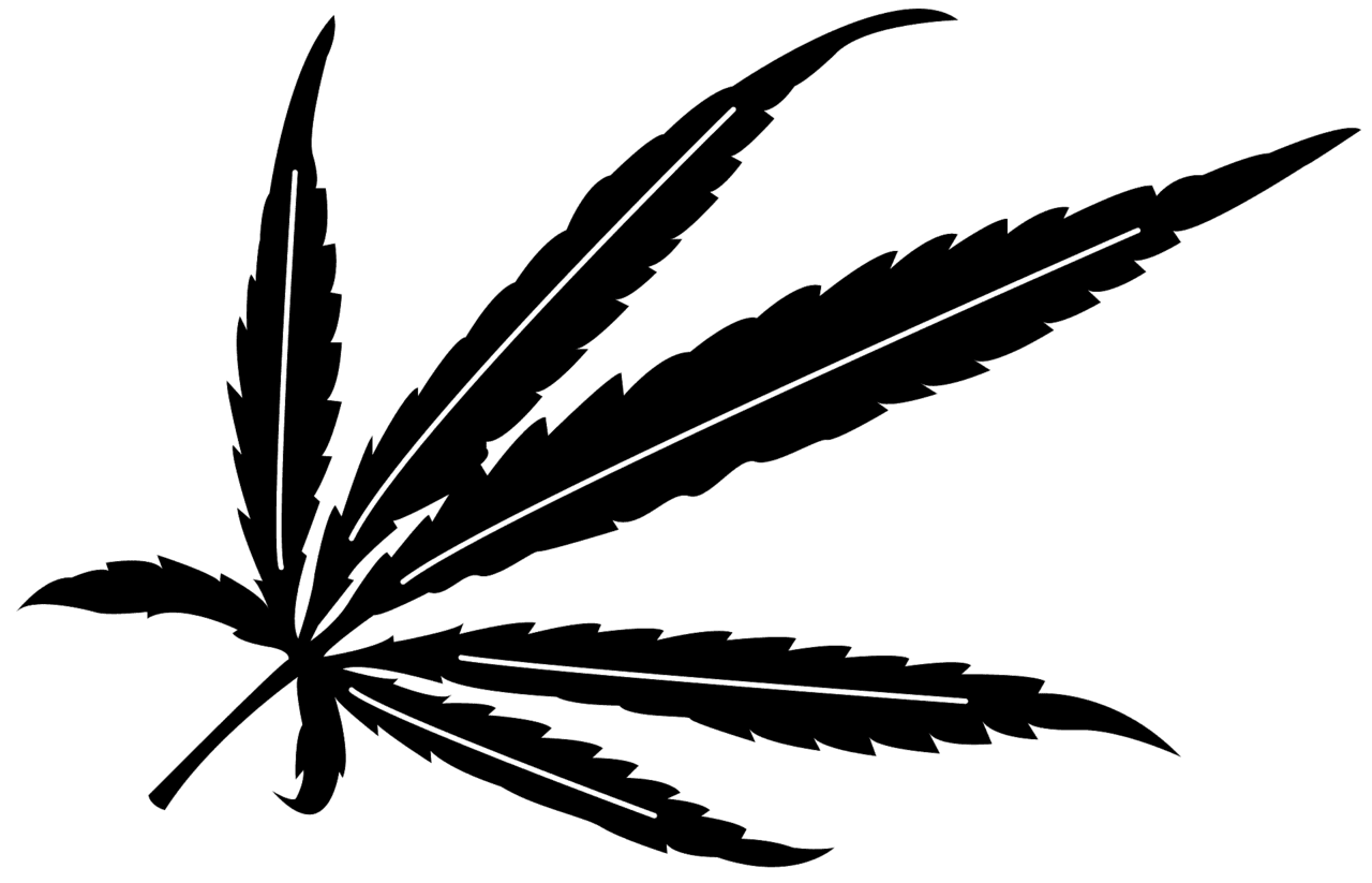 Marijuana leaf vector silhouettes clipart