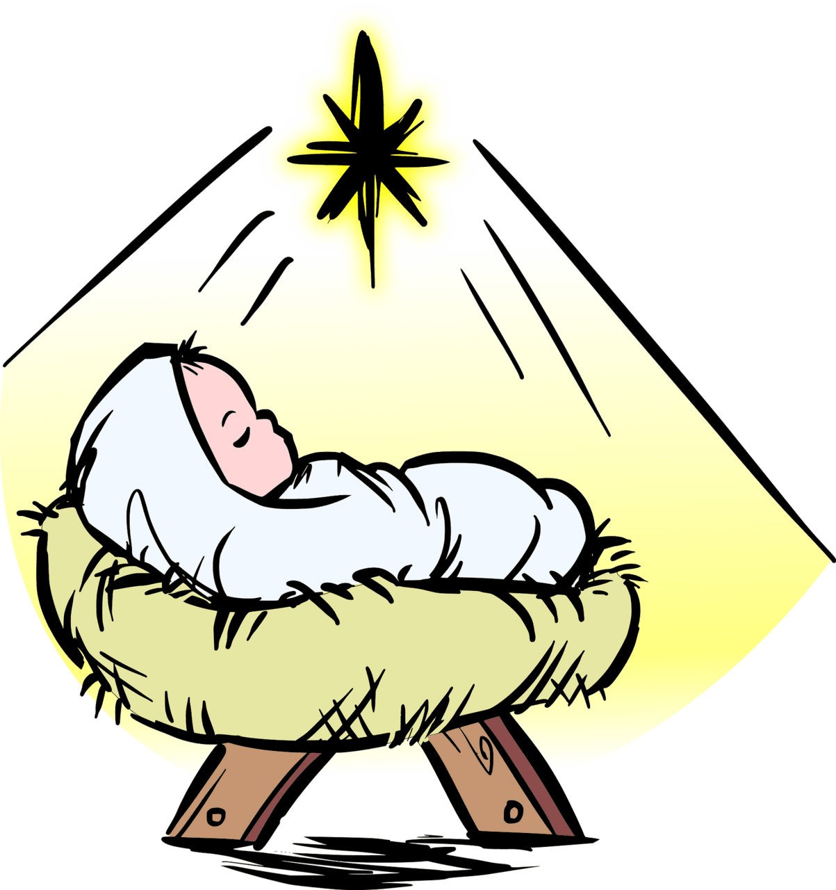 Baby jesus manger scene vector clipart images