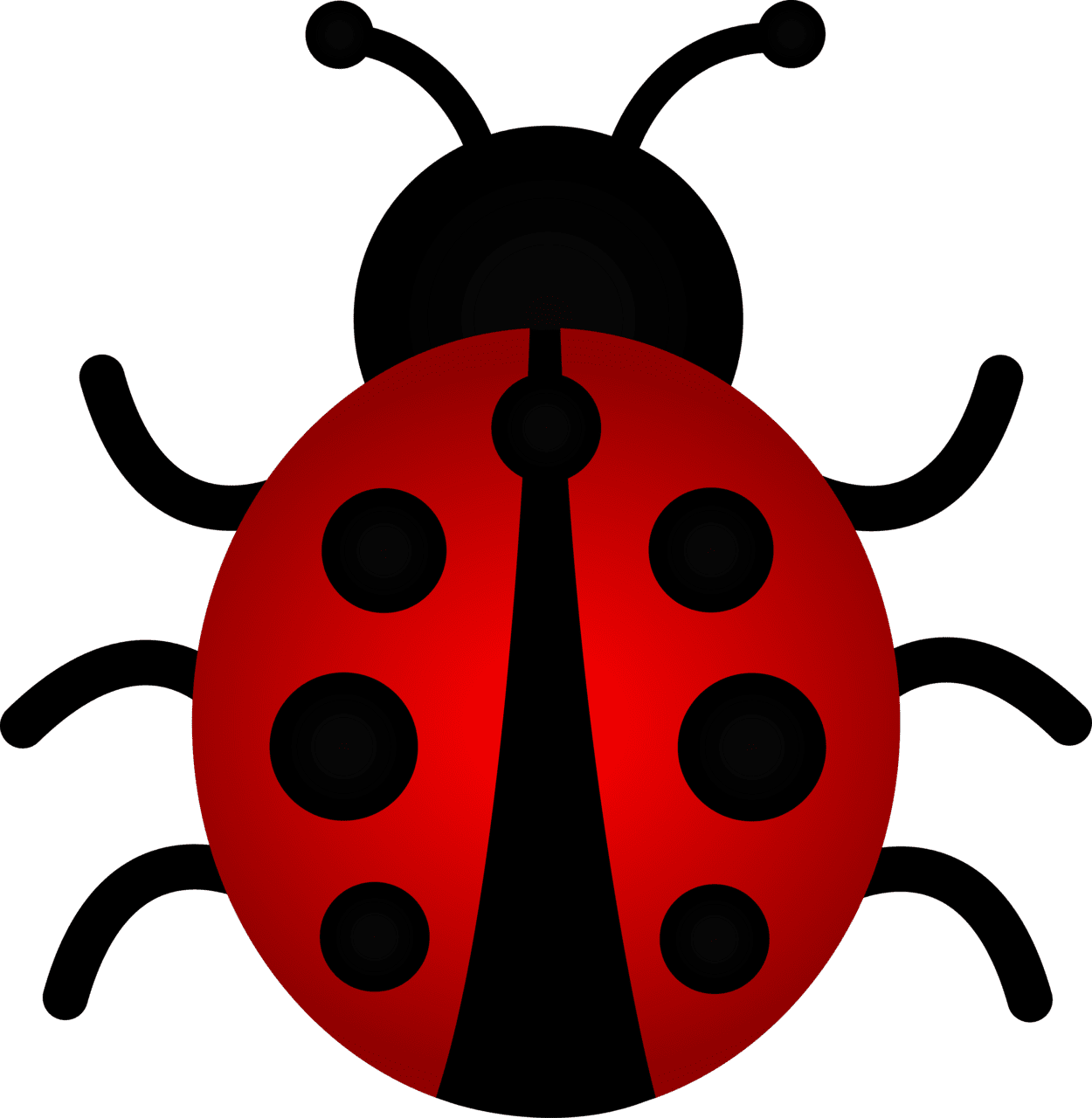 Lady beetle cute clipart and coloring pages background