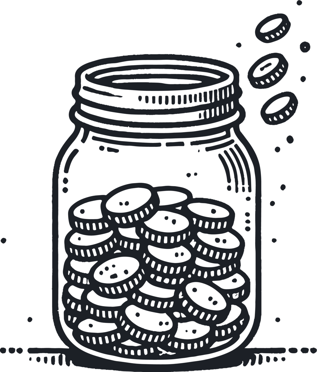 Jar start fundraising with clipart picture