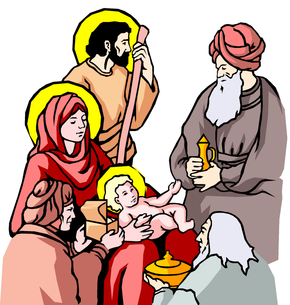 Manger scene nativity clipart vector