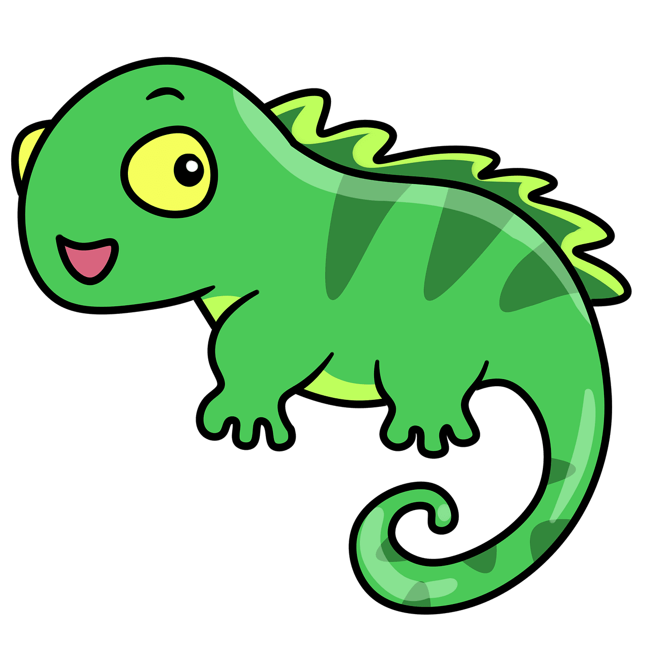 Iguana animal cartoon image clipart