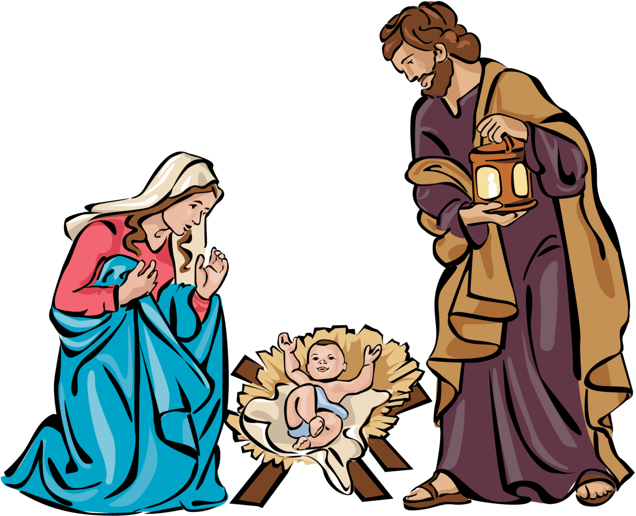 Manger scene nativity clipart pictures background