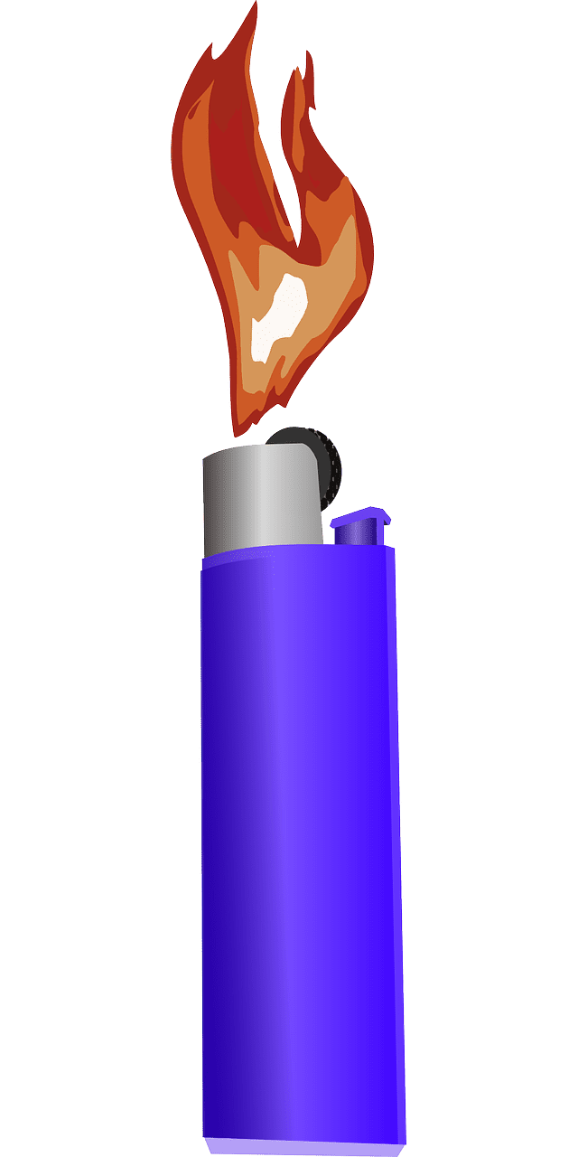 Lighter burn fire vector graphic clipart