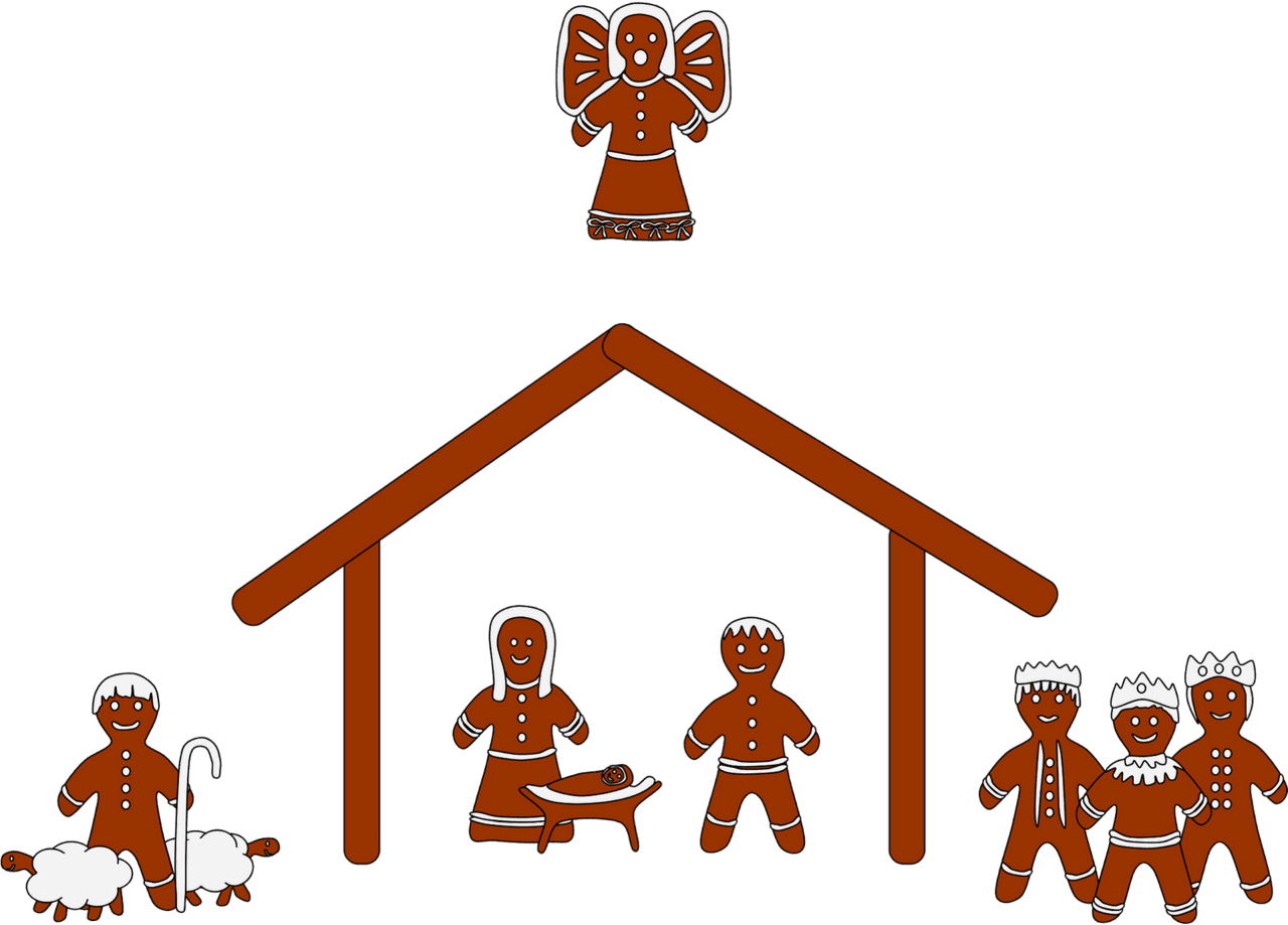 Manger scene nativity images clipart