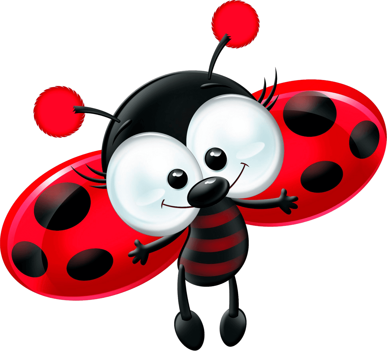 Lady beetle cute ladybug vector clipart images