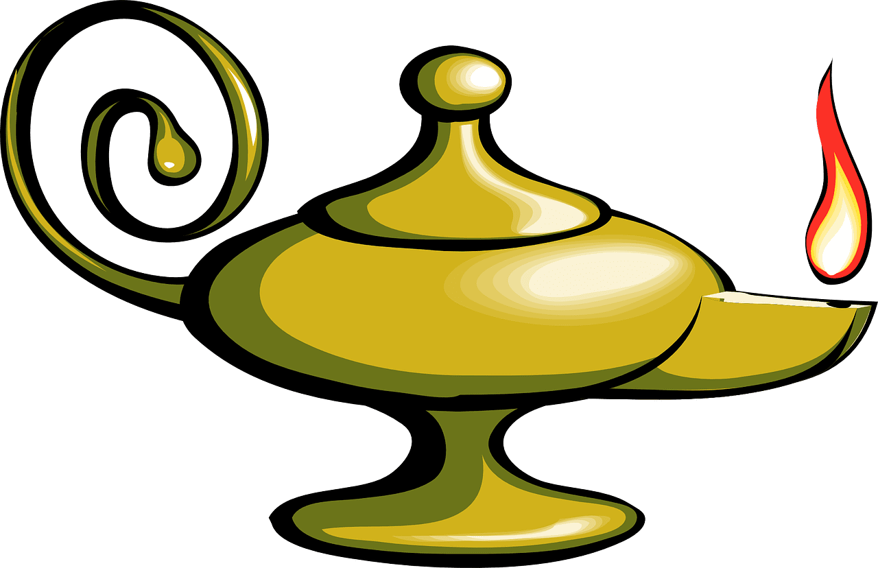 Lamp magic lantern worked for me true story illumination clipart logo