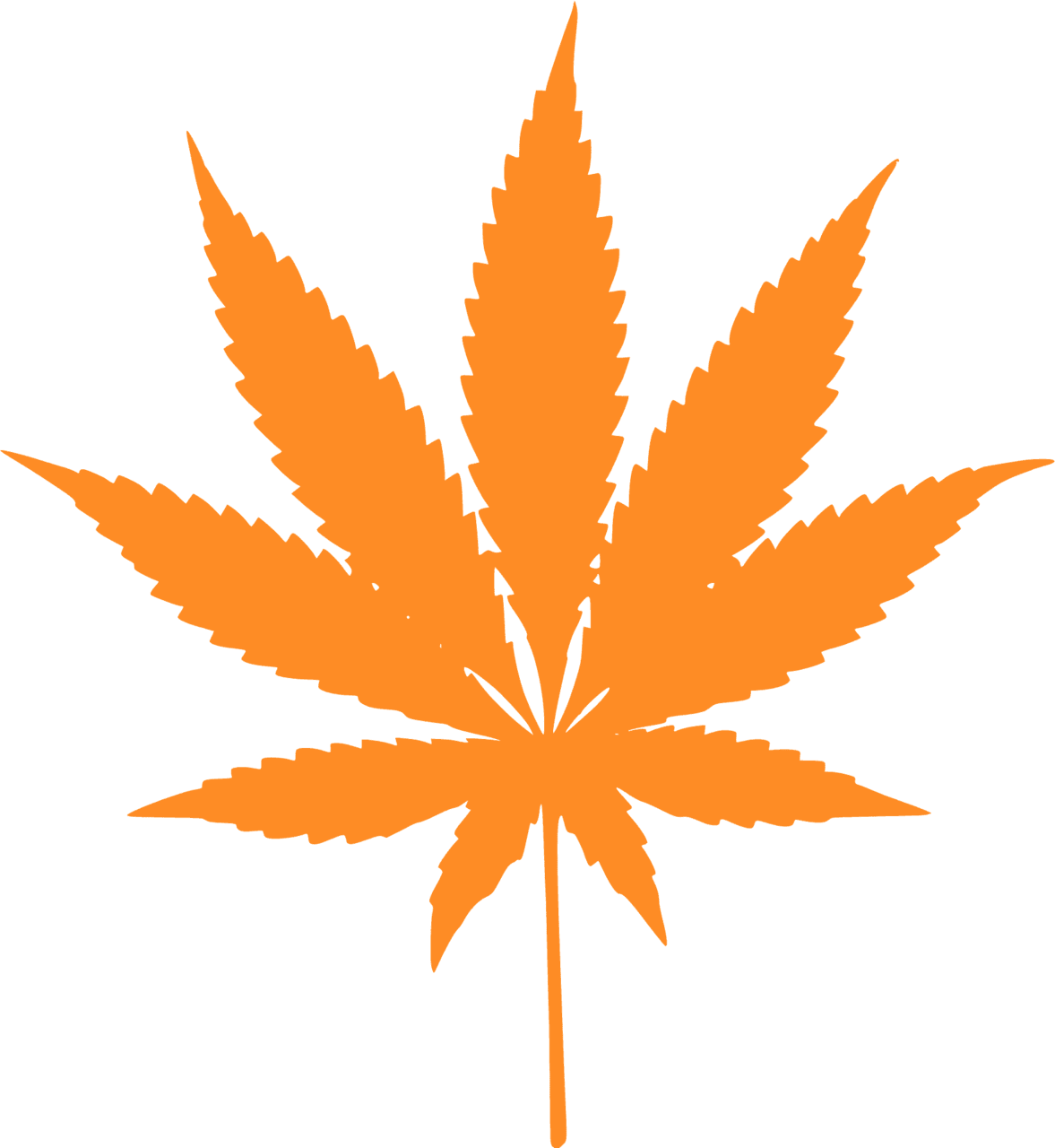 Marijuana leaf cannabis leafs vector silhouettes clipart