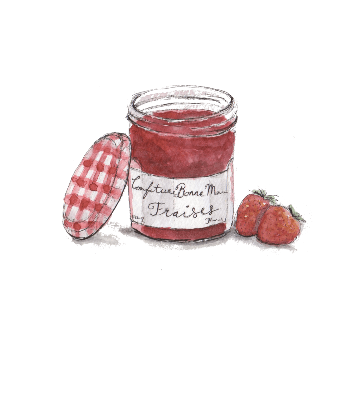 Jar confiture bonne mama fraise clipart transparent