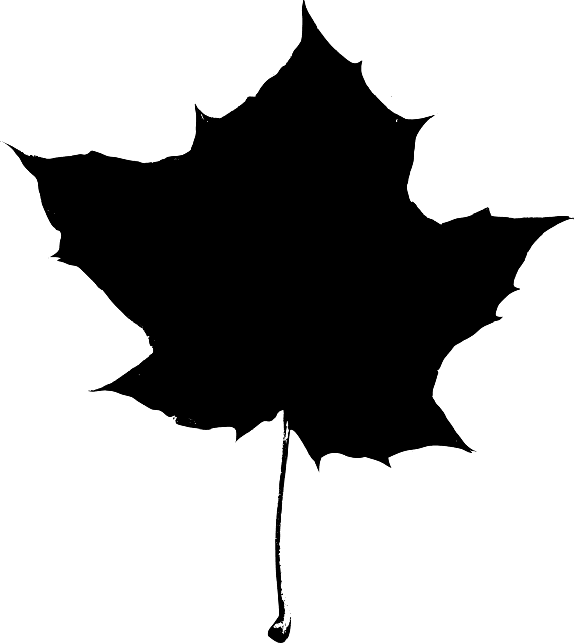 Maple leaf clipart big silhouette image with no background