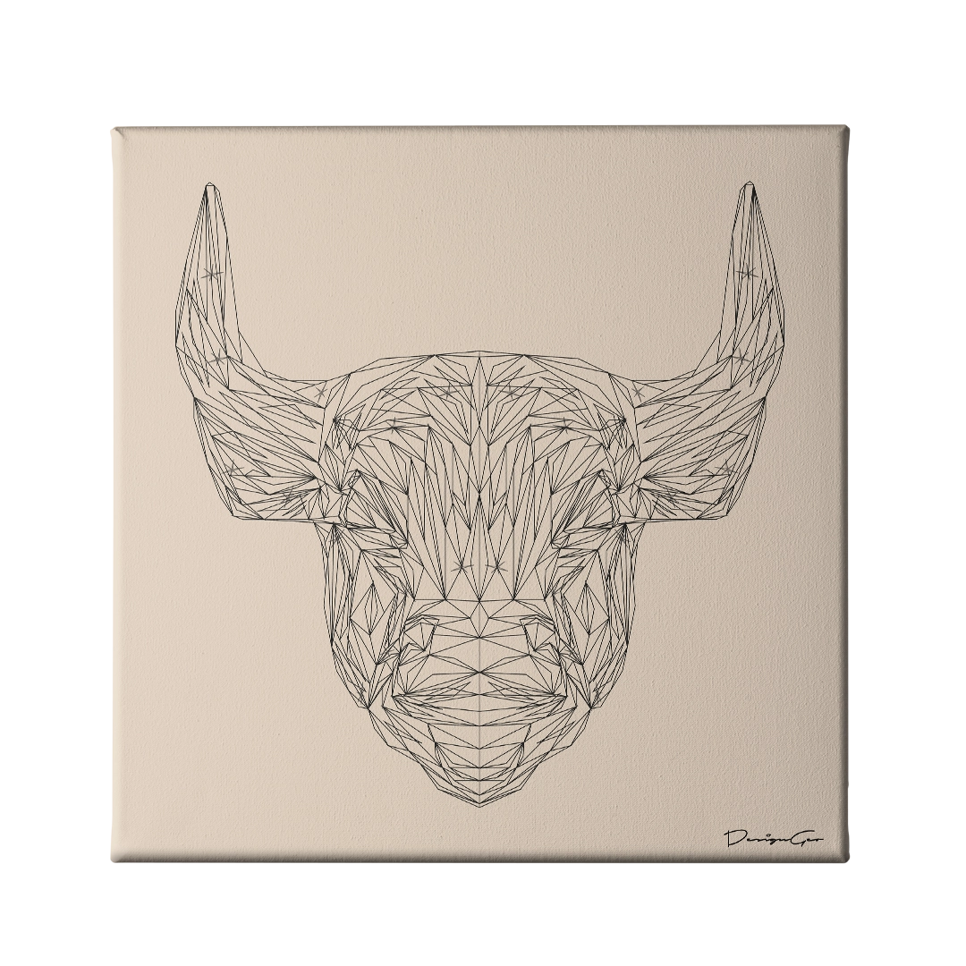 Longhorn bull head outline art clipart background