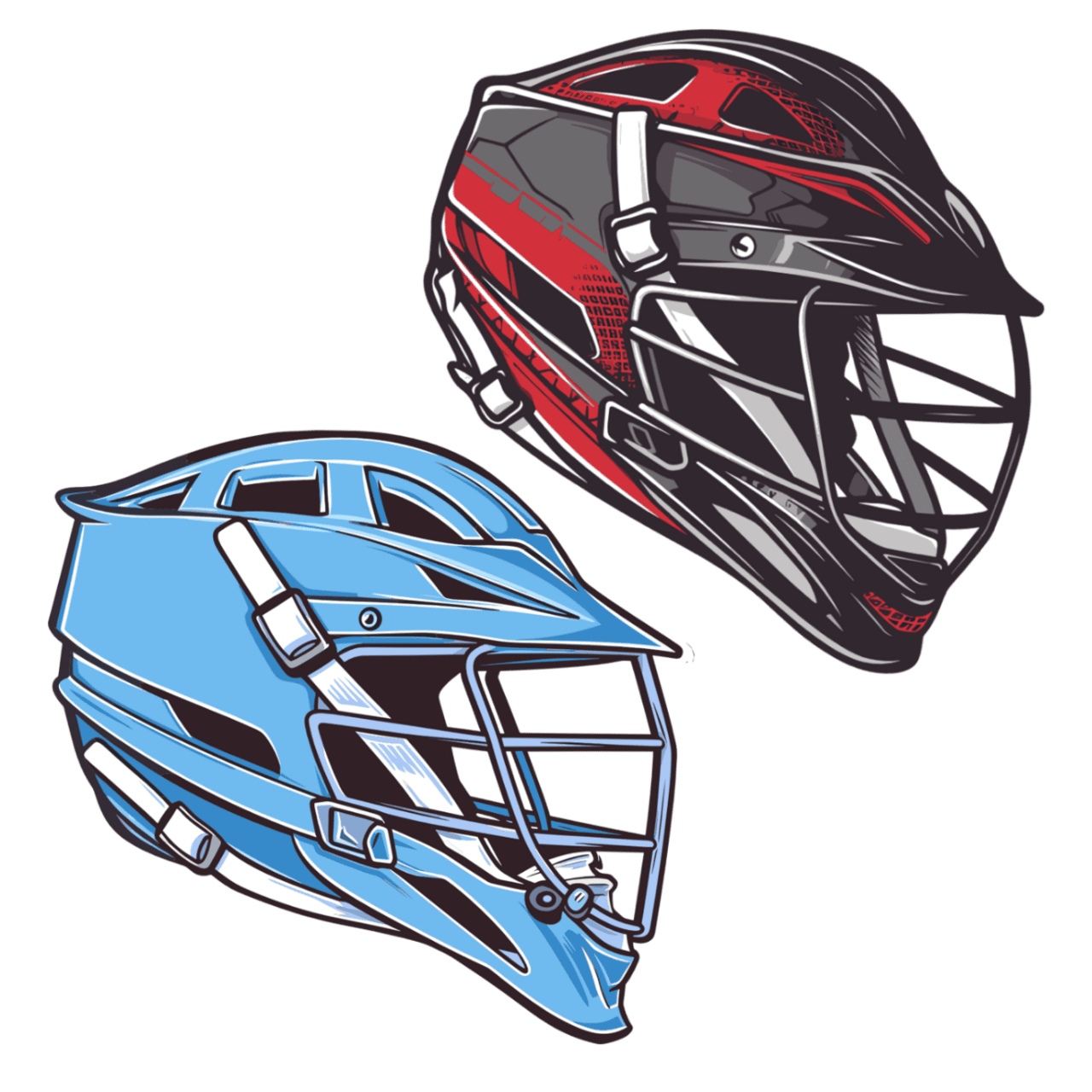 Lacrosse helmet pack create adrenaline clipart picture