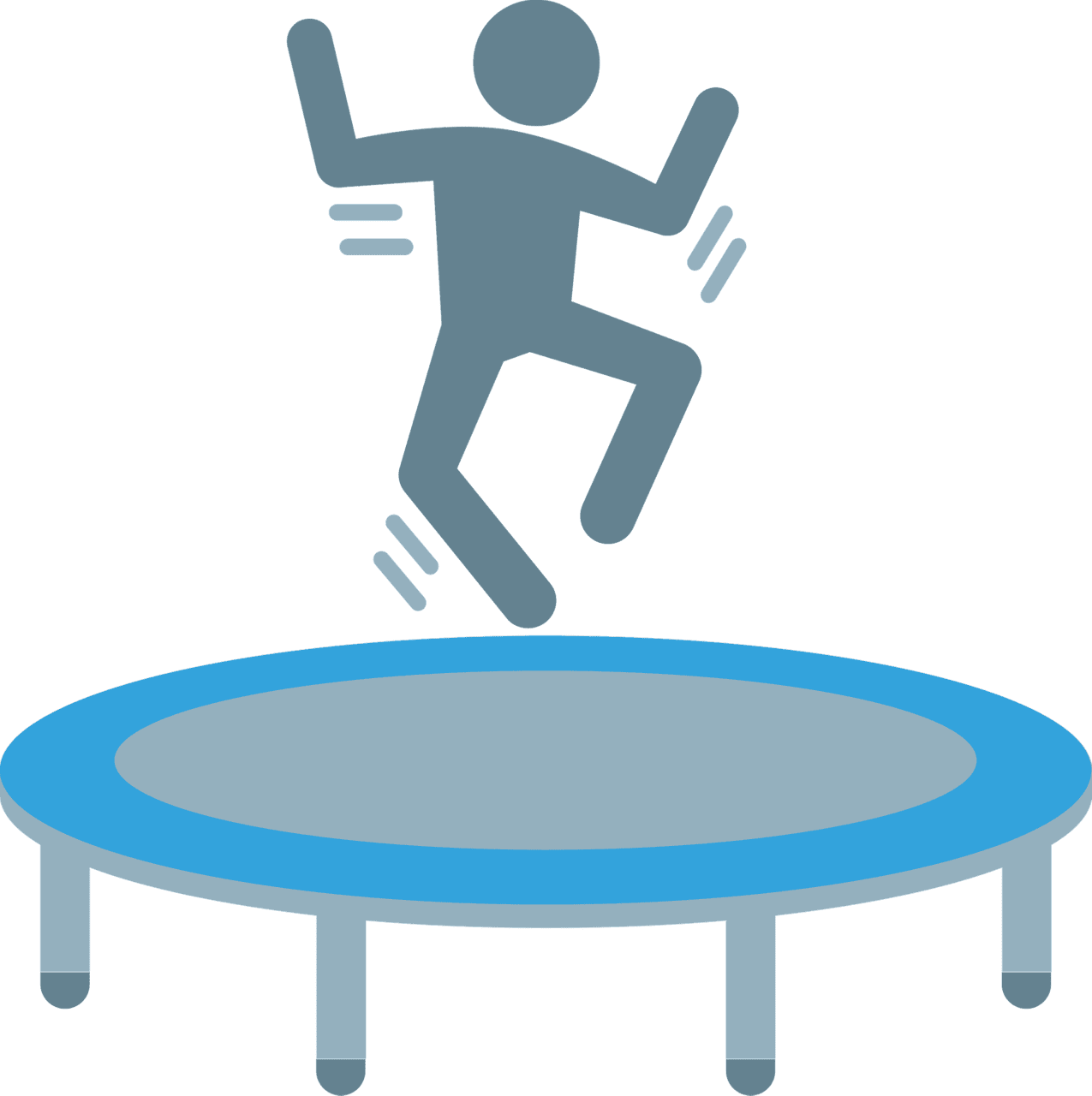 Jump trampoline vector clipart images