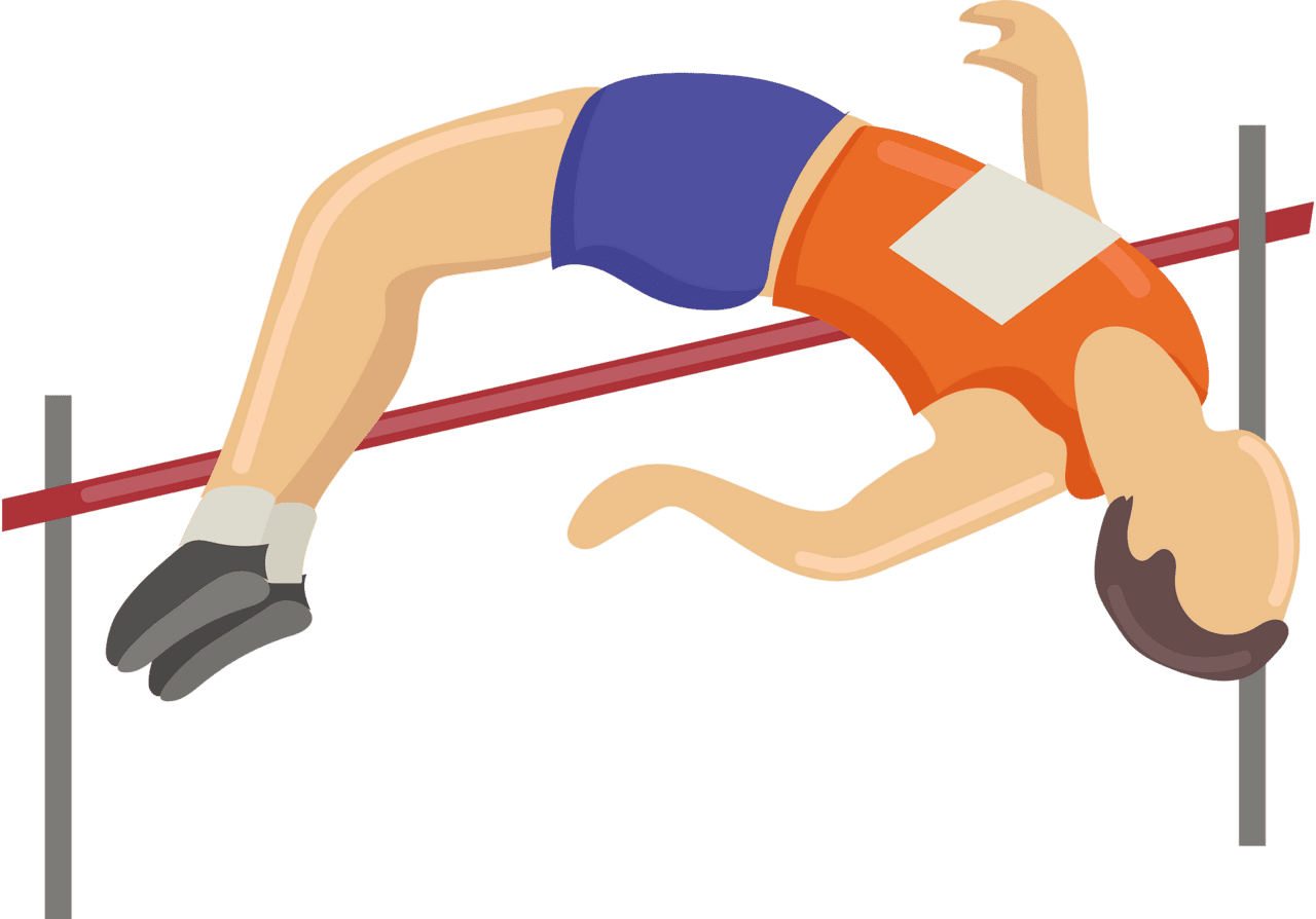 High jump vector clipart images