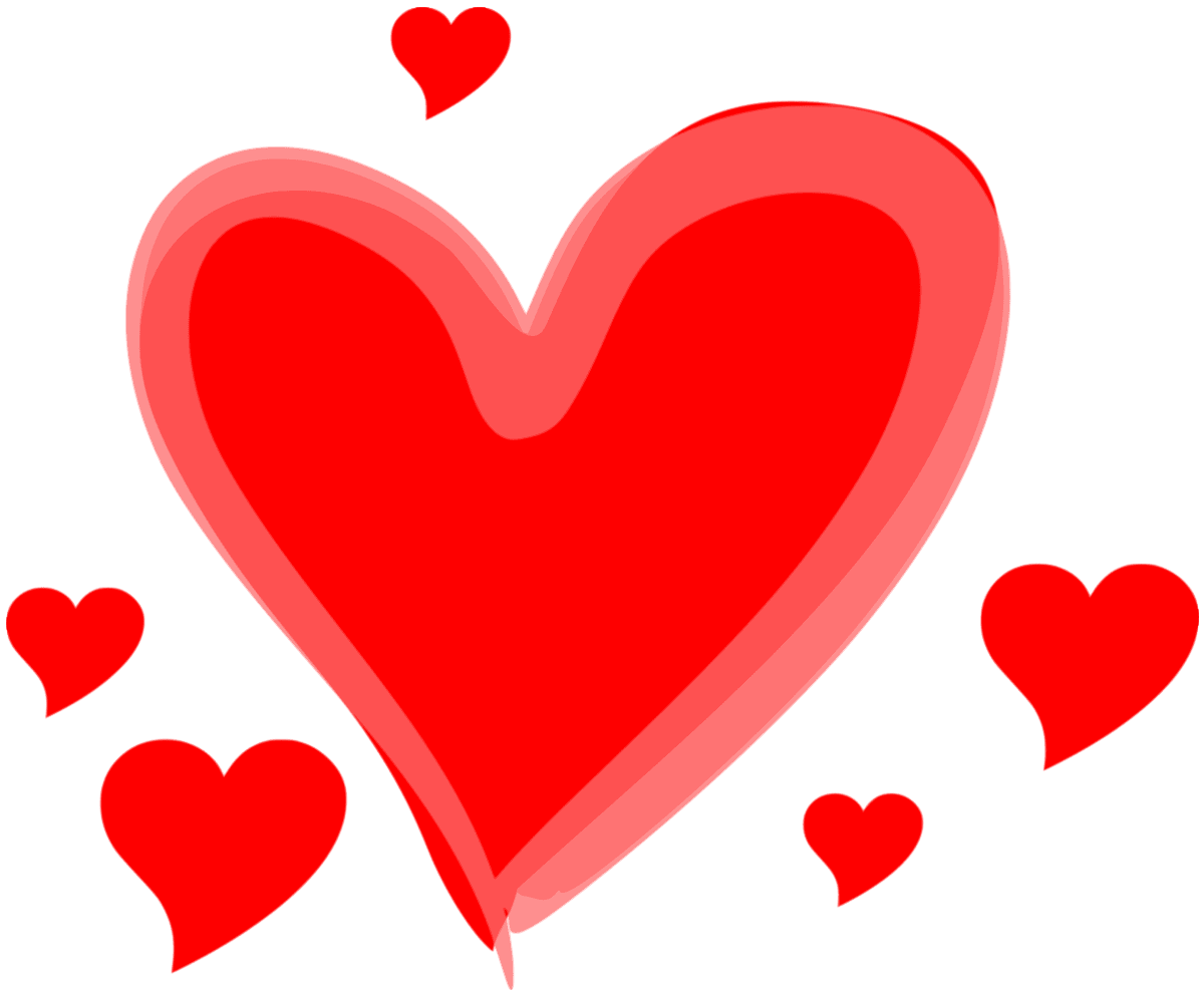 Love is drawn hearts clipart transparent