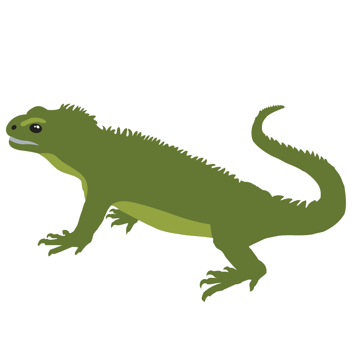 Iguana predator clipart free