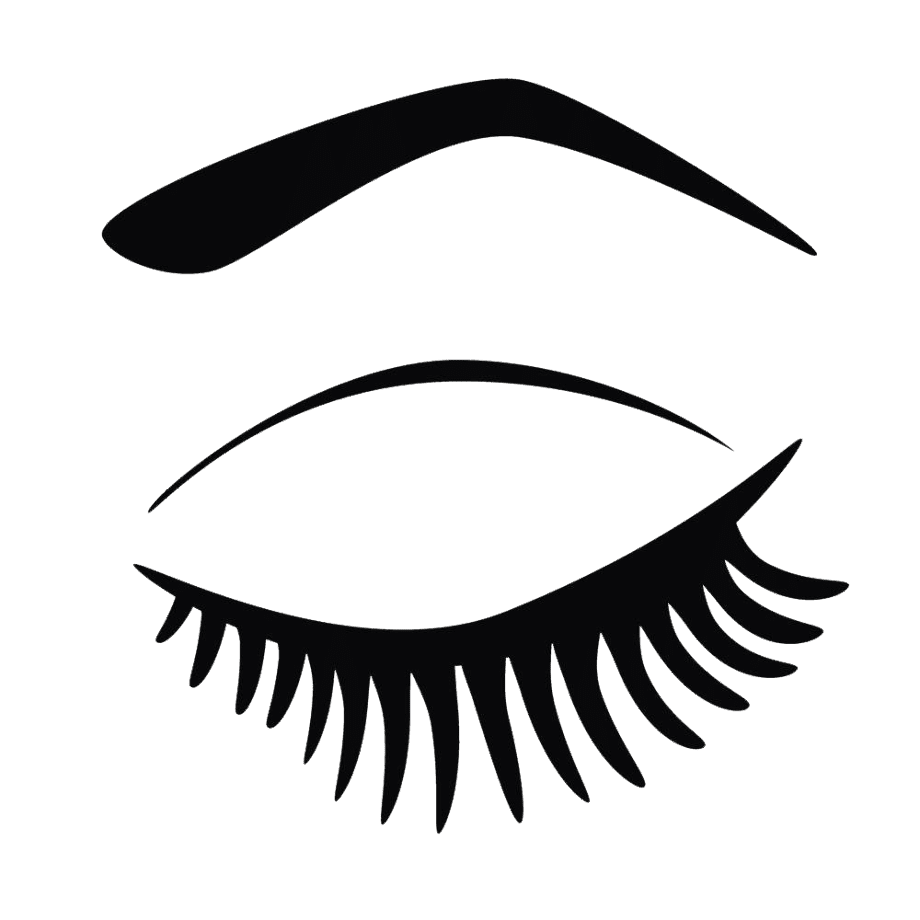 Eye lashes logo fashion identity cosmetology mark beauty symbol lash art clipart