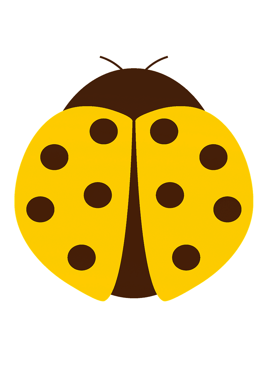 Lady beetle yellow ladybug vector clipart images