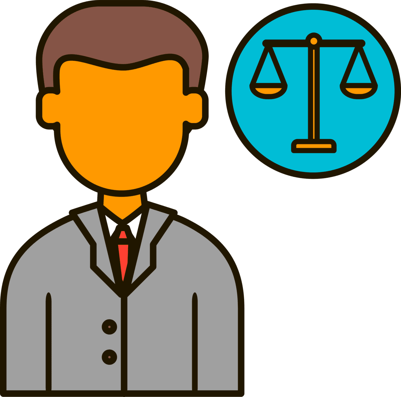 Lawyer vector clipart images 8