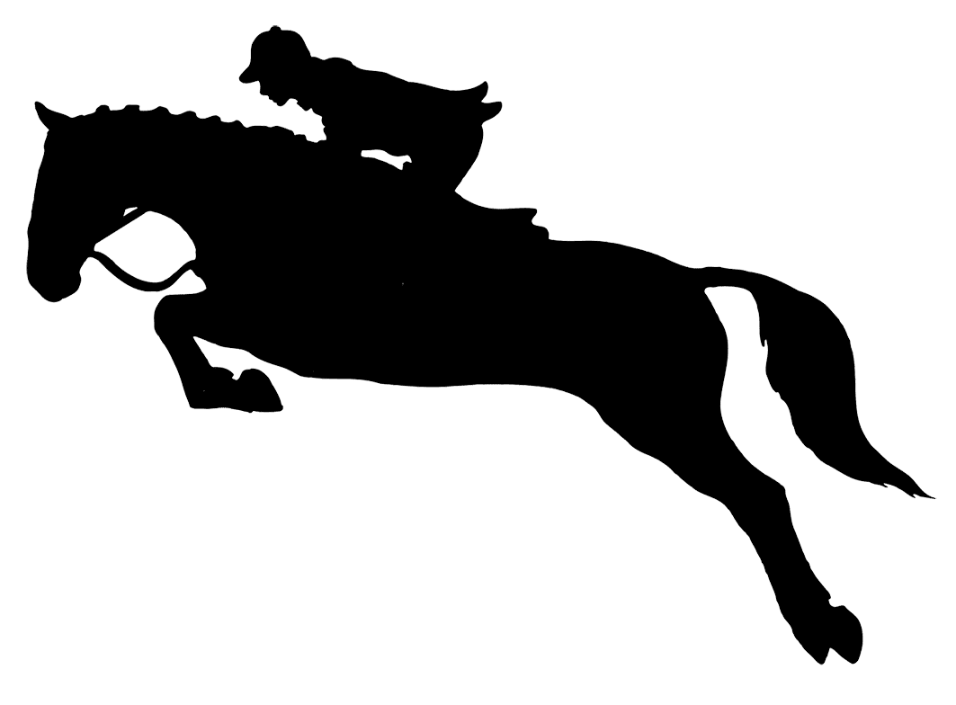 Jump horse silhouette clipart background