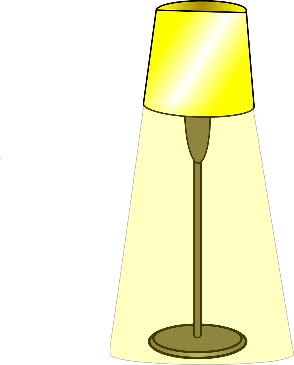 Light lamp shining vector graphic clipart